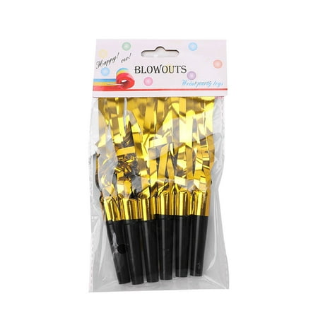 

6Pcs Party Horns Noise Makers Glitter Metallic Fringed Noise Makers Party For Adults For New Year Carnival Celebration Birthday Party Decoration