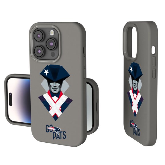 Keyscaper Gray New England Patriots 2024 Illustrated Limited Edition Soft Touch iPhone Case