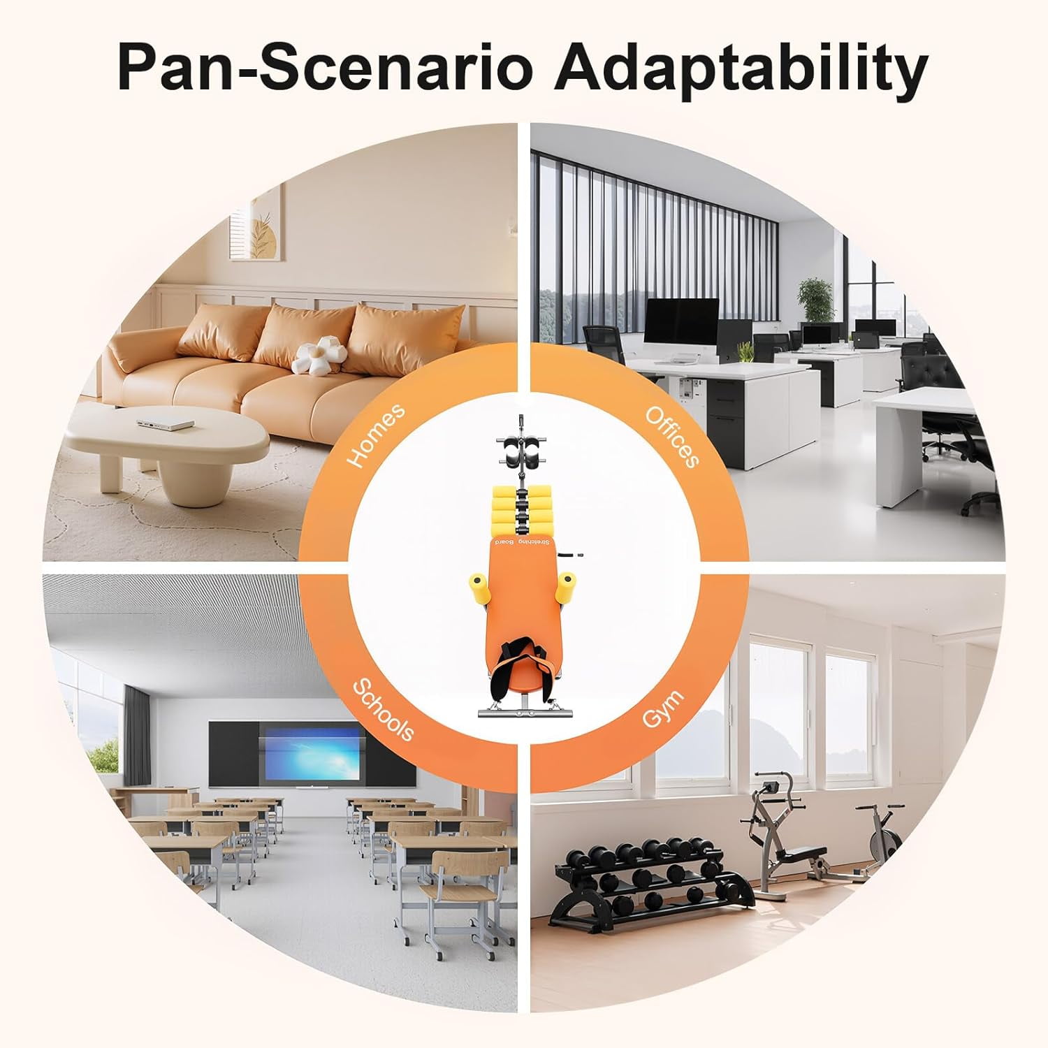 Miumaeov Back Stretch Bench,Lumbar Decompression Table,Back Stretcher Machine Adjustable Weight Training Bench for Lower Back Pain Relief Capacity 286.6LBS