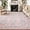 Pink, variant on Funslane Modern Floral Area Rug 6' x 9', Washable Floor Cover, Soft Low-Pile Non-Slip Carpet, for Living Room Bedroom Dining Room, Dark Green