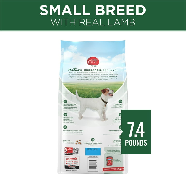 Purina ONE Small Breed Dry Dog Food with Real Lamb and Rice, High