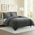thumbnail image 2 of Clara Clark 3 Piece Reversible Duvet COVER Sheet & Sham Set, 100% Soft Microfiber Decorative Cut Plush Duvet COVER Queen, Gray, 2 of 8