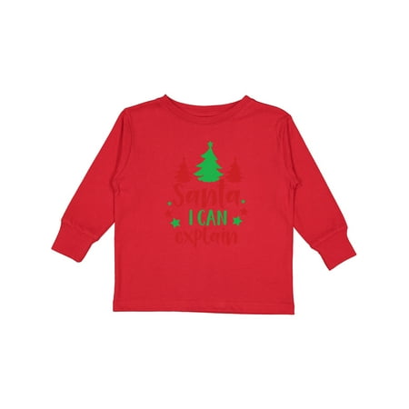 

Inktastic Santa I Can Explain Trees Stars Christmas Xmas Gift Toddler Boy or Toddler Girl Long Sleeve T-Shirt