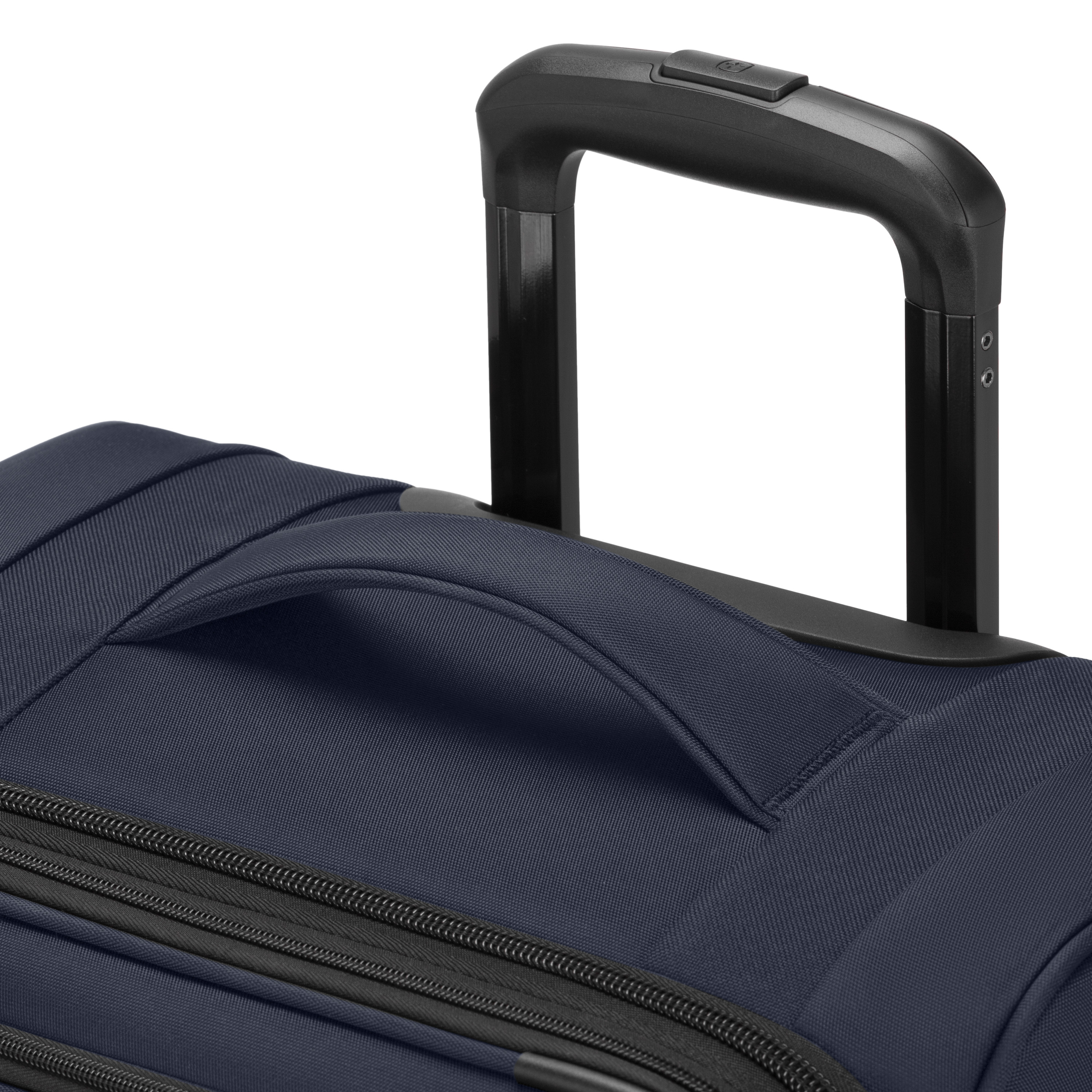 SWISSGEAR Stride Expandable Medium Checked Spinner Luggage, Peacoat Blue, 8 Wheels & Built-in TSA Lock