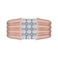 thumbnail image 3 of 0.40 Carat Men's Diamond Wedding Band Ring in 14K Rose Gold (Ring Size 4.5) (I1-I2 Clarity), 3 of 5