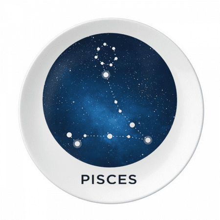 

Pisces Constellation Zodiac Sign Plate Decorative Porcelain Salver Tableware Dinner Dish