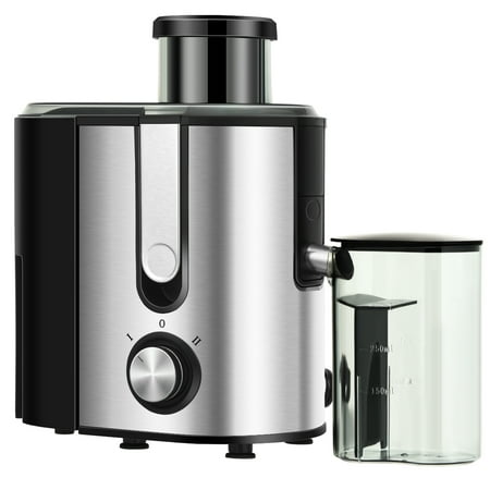 Costway - Juicer Machine Juicer Extractor Dual Speed w/ 2.5'' Feed Chute - Silver + Black