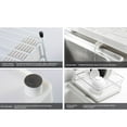 thumbnail image 3 of Dish Drying Racks, Modern Compact Full Size Dish Rack Space Saving Dish Drainers with Draining Tray Utensil Holder Multifunctional Dish Rack for Kitchen Home Restaurant, 3 of 8