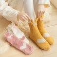 thumbnail image 3 of MSJUHEG Fuzzy Socks,Warm Socks,Slipper Socks for Men,Fluffy Socks,Wool Socks,Winter Socks Mid Tube Socks Doll Thickened Warm Mid Stockings Yellow One Size, 3 of 4