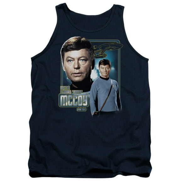 Star Trek Doctor Mccoy Adult Tank Top Navy