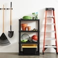 thumbnail image 4 of Gracious Living XL 4 Shelf Knect A Shelf Ventilated Heavy Duty Storage, Black, 4 Pack, 4 of 9