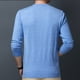 thumbnail image 2 of Men's knit sweater round neck bottoming sweater thin section Slim pullover solid color, 2 of 5