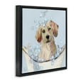 thumbnail image 3 of Stupell Industries Bubble Bath Lab Puppy Animals Painting Black Floater Framed Canvas Art Print Wall Art, 25 x 25, 3 of 9