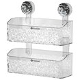 thumbnail image 4 of Caja de almacenamiento de toallas para baño, estante de almacenamiento para afeitadora, caja de reciclaje secundario, cesta colgante con ventosa, 4 of 5