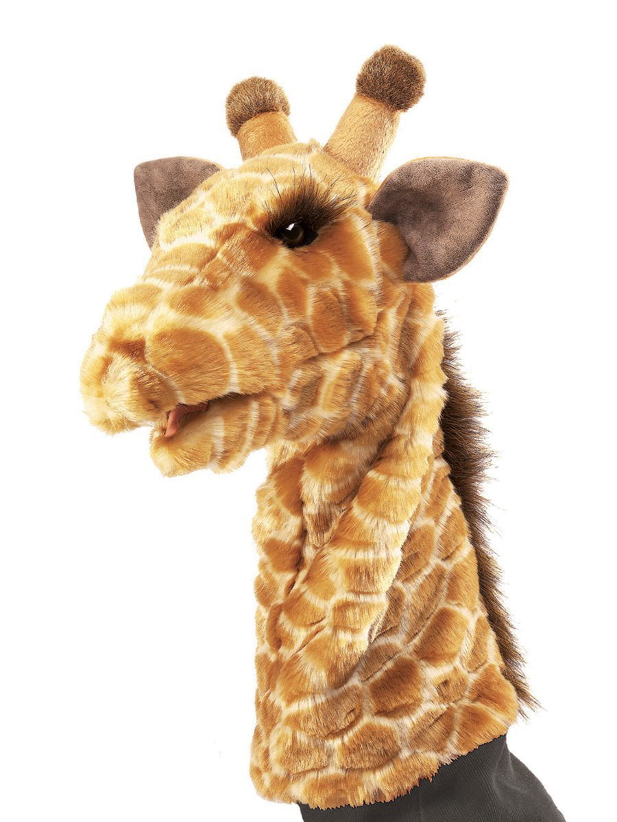with Movable Open Mouth and Pocket 10" Plush Hand Puppet 1SiSi The Giraffe 