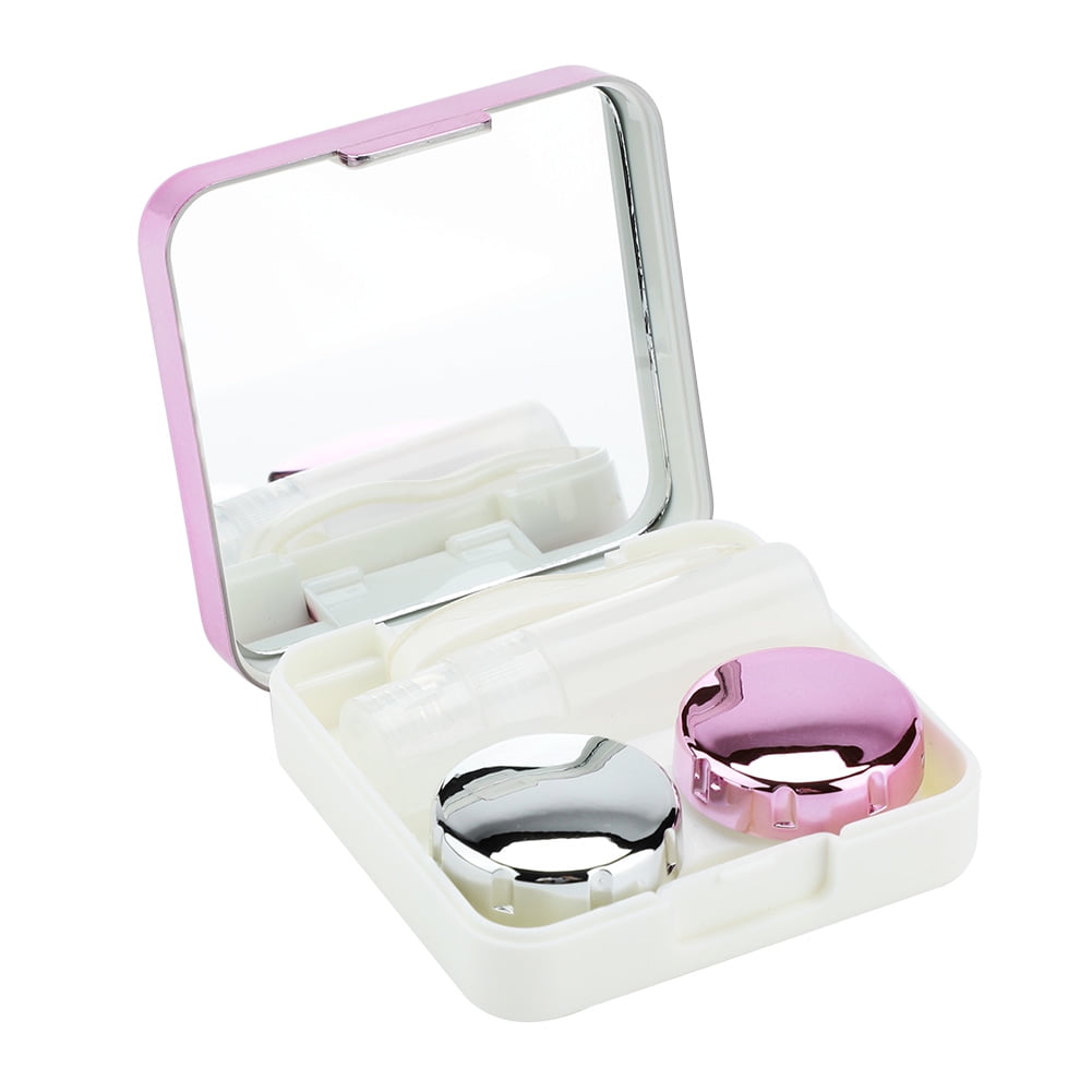 EECOO Contact Lenses Box,Reflective Cover Contact Lens Case Set Cute
