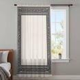 thumbnail image 4 of Black Cream Greek Key Sheer Curtains 63 Inches Long, Geometric Greece Ancient Rustic Light Filering Curtains, Breathable Simi Curtain Privacy Drapes for Living Room Bedroom Window Treatment, 4 of 9