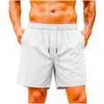 thumbnail image 4 of WIZUTIZ Men's Athletic Shorts Summer Cool Feel Elastic Waist Wide Leg Sports Five-Point Bottoms Twill Breathable Drawstring Relaxed Fit for Casual Outdoor Daily Wear Mens Fashion, 4 of 6