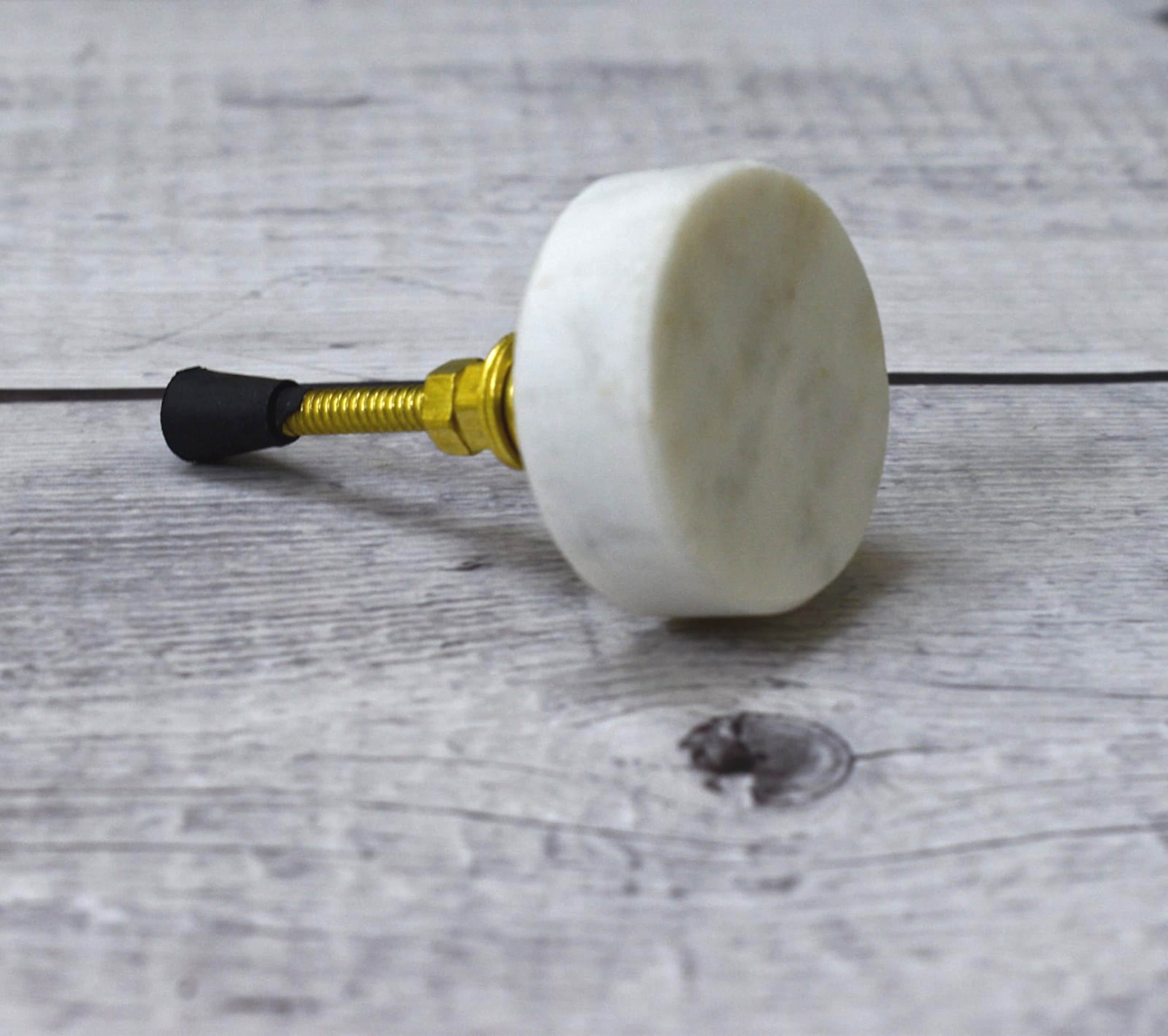 India House- Marble Knobs for Dresser Drawers Chest Cupboard Bathroom Drawer Door Cabinet Kitchen Handmade Handles Pull Knob Pack of 6