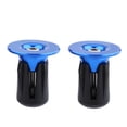 thumbnail image 1 of Jadeshay Tapón del Extremo del Manillar 2 uds Manillar de Bicicleta de Aluminio Colorido empuñaduras de Barra Tapones de Extremo Tapas Accesorio de Bicicleta(Azul), 1 of 5
