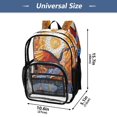 thumbnail image 4 of Ttyddzy Clear Backpack Heavy Duty PVC Transparent Backpack for College Workplace, Mosaic Toucan, 4 of 8
