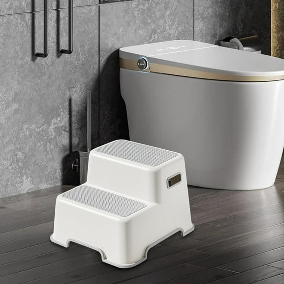 Taburete de Dos Escalones Hugo Taburetes de dos pasos Antideslizante Gris