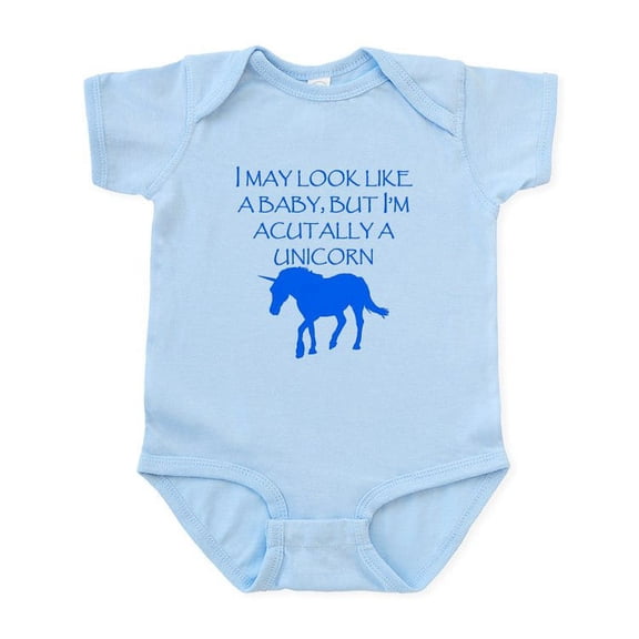 CafePress - Im Actually A Unicorn Body Suit - Baby Light Bodysuit, Size Newborn - 24 Months