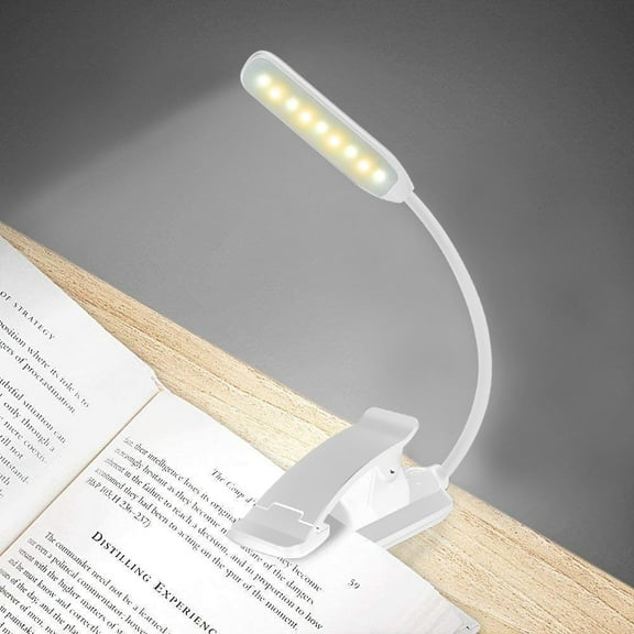 Rechargeable Book Light 9 LED Clip-on Reading Light 3 Color Temperature USB Lamp