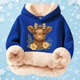 thumbnail image 5 of Kids Highland Cow Sweatshirt- Soft Lined Christmas Sweatshirts with Highland Cow Print, Cozy Warm Kids Jacket Top for Winter Outdoor Play and Holiday Activities, 5 of 5