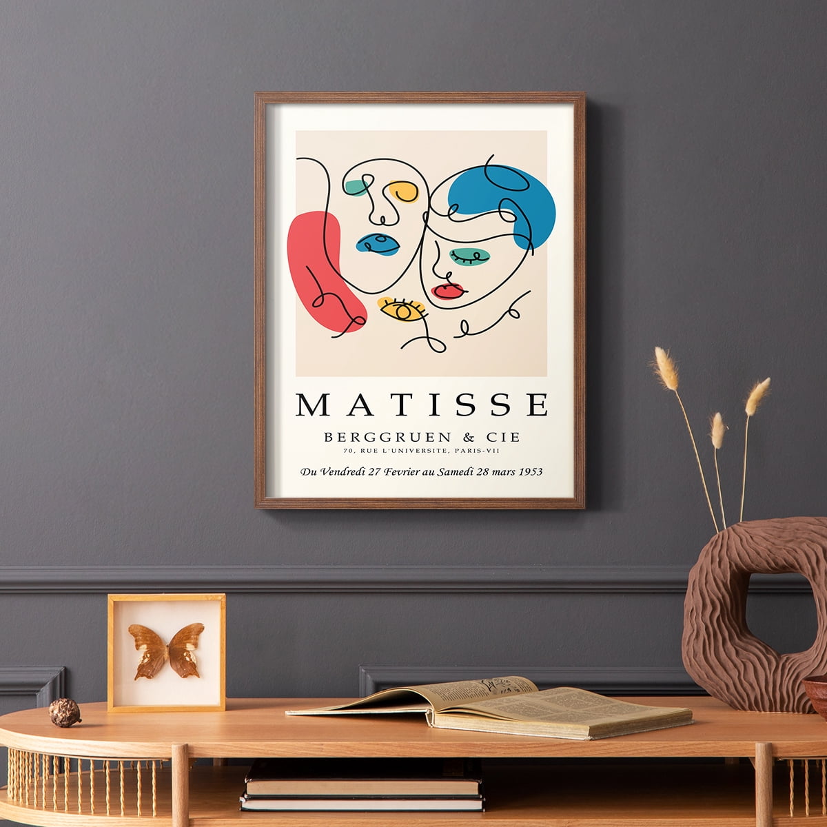 Matisse CCCXXVIII in Brown Solid Wood 16 x 20 Framed Print