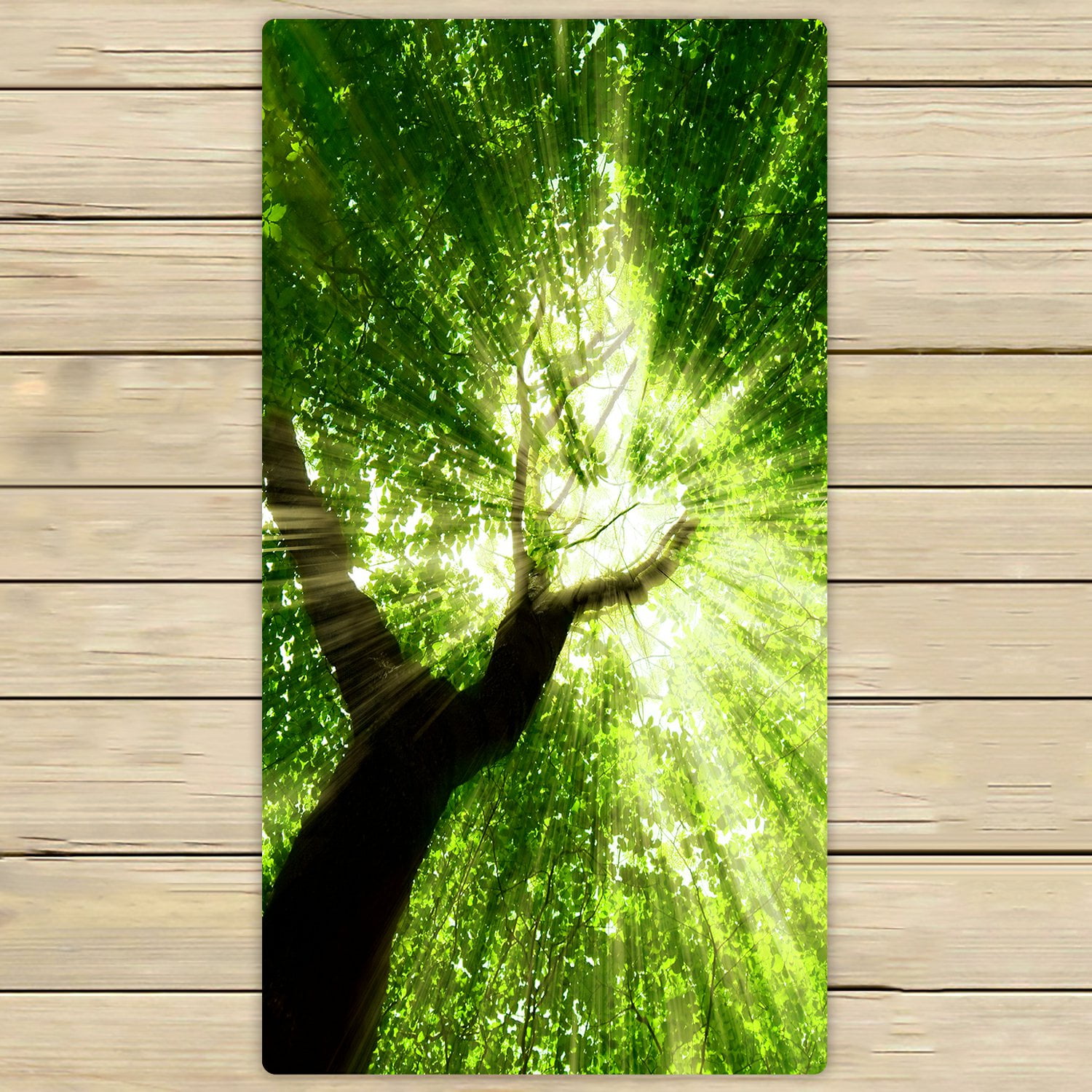 PHFZK Natural Landscape Towel, Tree of Life Forest Tree Green Hand