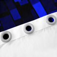 thumbnail image 3 of Erosebridal Blue Plaid Curtains and Drapes (38Wx54L),Geometric Buffalo 30%-50% Blackout Curtains for Bedroom,Futuristic Cubes Curtains Pack of 2 (38Wx54L),Male Room Decor, 3 of 6
