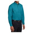 thumbnail image 4 of Mens Tall Long Sleeve Cotton/Polyester Easy Care Shirt Teal Green 2X-Large Tall, 4 of 6