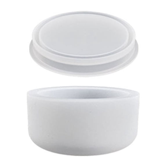WINDLAND Silicone Storage Jar Mold with Lid Candle Holder Mould Set for Resin, Cement, Concrete, and Plaster Crafts