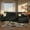 Black(Corduroy Fabric), variant on Ovios 105" Modular Sectional Sofa Deep Seat Cloud Couch L-Shaped Plush Corduroy Sofa with Chaise Modern Upholstered Couch for Living Room Bedroom No Assembly Required(Left Facing Chaise, Black)