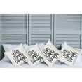 thumbnail image 2 of Ambesonne Live Laugh Love Throw Pillow Cover 4 Pack, Phrase Dots, 16", Black White Yellow, 2 of 7
