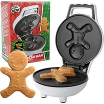 Gingerbread Man Mini Waffle Maker - Make Breakfast Special for Kids with Cute 4 Inch Waffler Iron, Electric Non Stick Breakfast Appliance - Fun Gift or Dessert for Parties