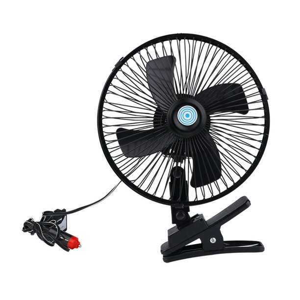 Mini ventilador de escritorio personal para automóvil, SUV, RV, tienda de campaña, gimnasio, 10 pulgadas, 12 V 10 pulgadas 12 V negro Cola Ventilador de coche eléctrico