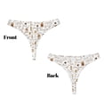 thumbnail image 3 of Fotbe Coffee Tanga Sin Costuras para Mujer con Estampado – Panties Invisibles, Transpirables y Cómodos para Uso Diario-Large, 3 of 6