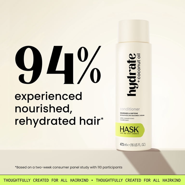 Hask Hydrate + Coconut Oil Conditioner, 16 oz photo 4