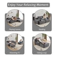 thumbnail image 4 of Modern Memory Foam Compressed Sofa,Large Sectional Couches for Living Room,Pet-Friendly Cloud Modular Sectional Sofa,Corduroy Fabric,Extra Deep Loveseat,No Assembly required,GREY, 4 of 9