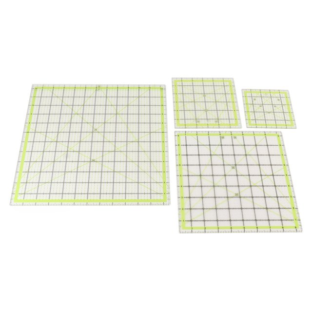 Regla acrílica transparente, regla para acolchar acrílica de 4 piezas Regla para acolchar transparente Regla de corte de tela creada magistralmente