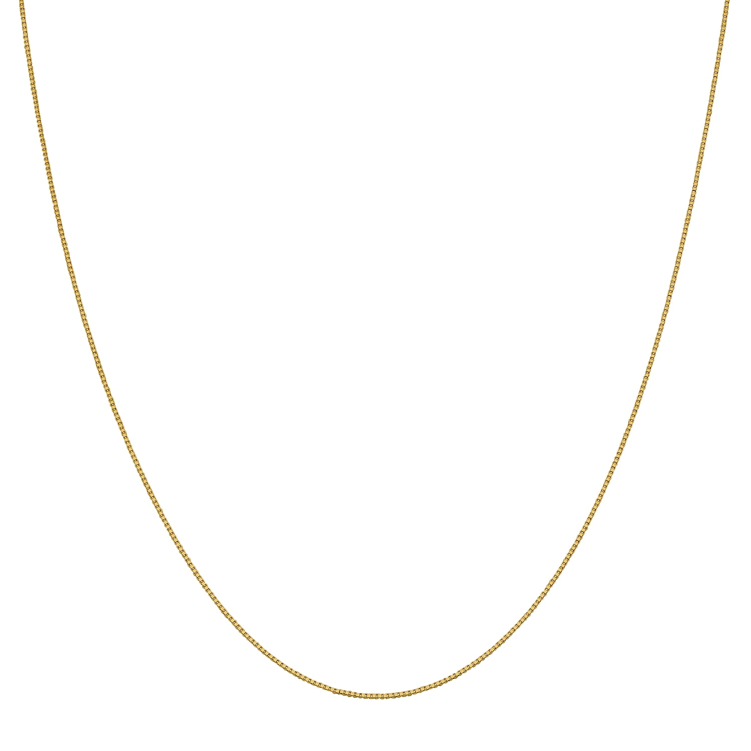 18 Karat Yellow Gold .7mm Box Chain 