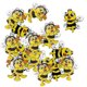 thumbnail image 1 of 20 Piezas de Madera Formas Adornos de Abeja para Scrapbooking Artesania Botones Decorativos Tarjeta Flatback Fabricacion de Regalo de Decoracion, 1 of 1