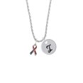 thumbnail image 2 of Delight Jewelry Silvertone Patriotic Ribbon Silvertone Script Initial Disc - I - Charm Necklace, 20"+3", 2 of 4