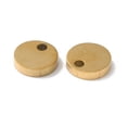 thumbnail image 2 of 304 Stainless Steel Charms Stamping Blank Tag Flat Round Charm Real 18K golden Plated 6x1.3mm Hole: 1.2mm, 2 of 3