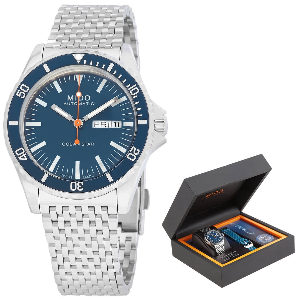 Mido Ocean Star Automatic Blue Dial Men's Watch M0268301104100 ...