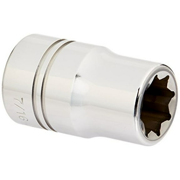 7/16" x 1/2" Drive 8 Point Shallow Supertorque™ Socket, Chrome Finish. Not Suitable For Impact Use. Williams® USA # JHWST-814