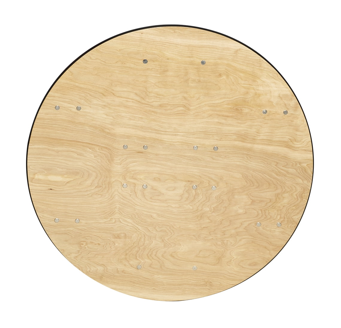 36 inch WFT Series Birch Wood Round Folding Table - Rubber Edge