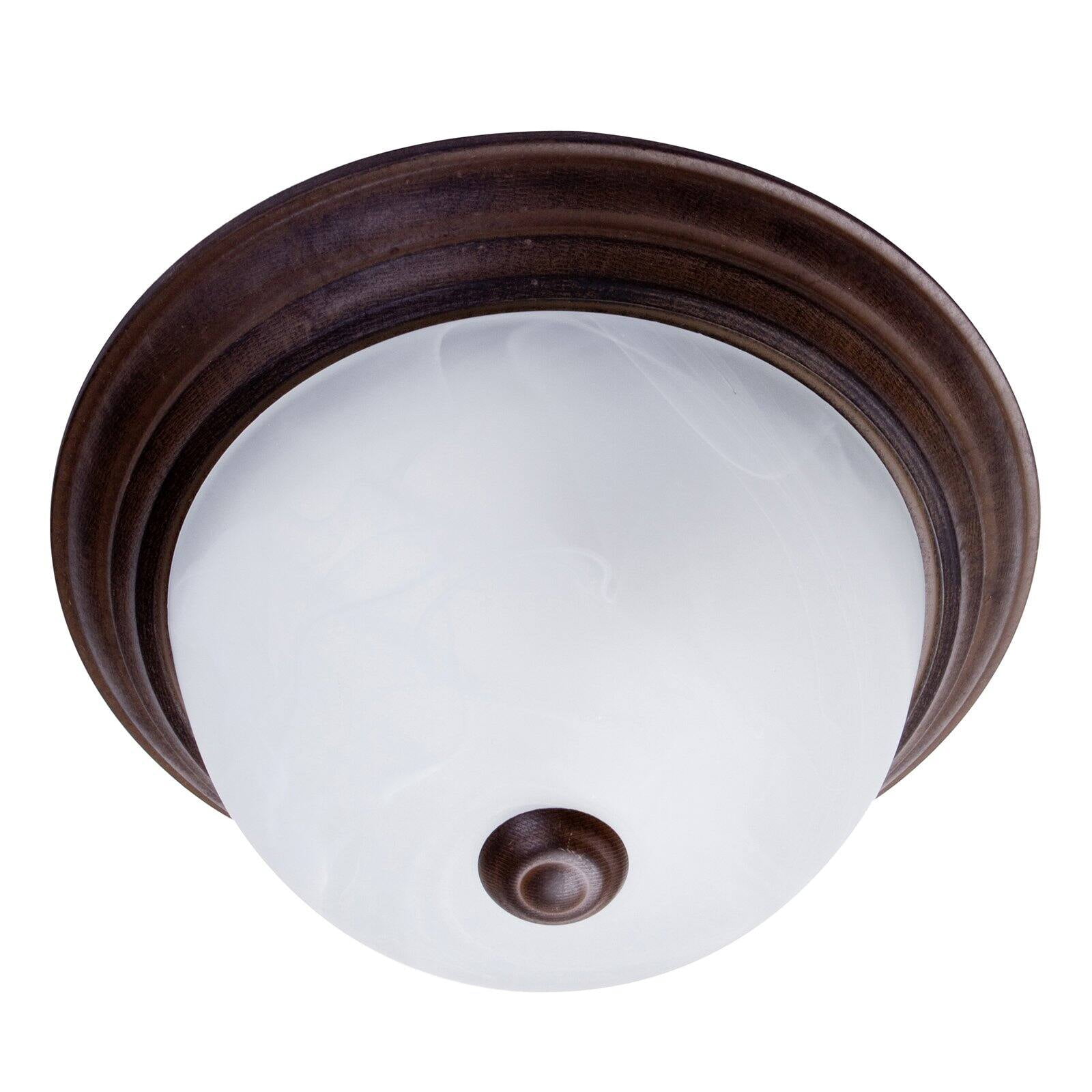 Flush Mount Lighting Series Venetian Bronze With Marble Glass